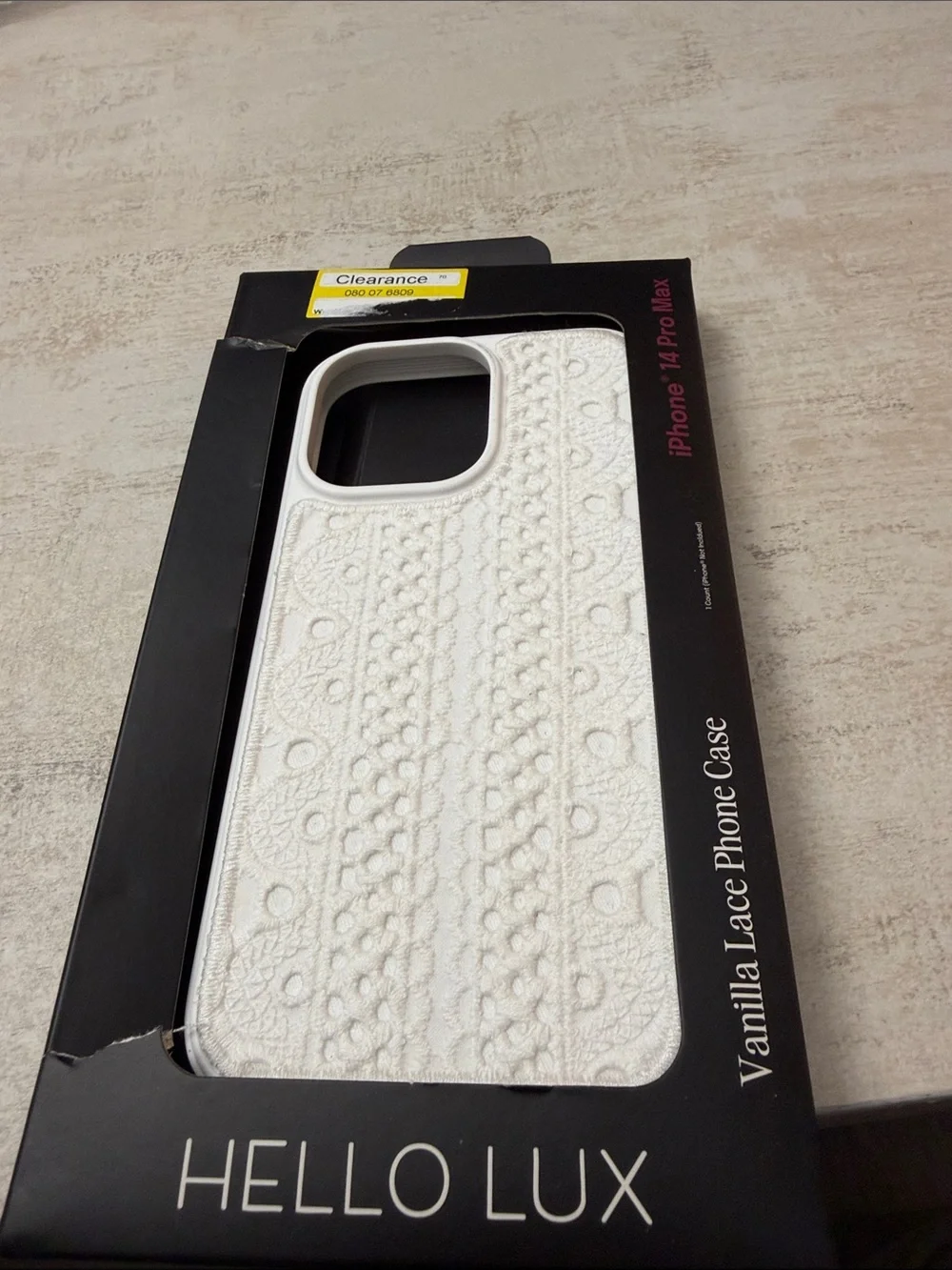 Vanilla Lace White iPhone 14 Pro Max Case